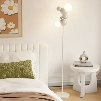 2-Light Unique Modern Spherical Floor Lamp for Bedroom Image - 5