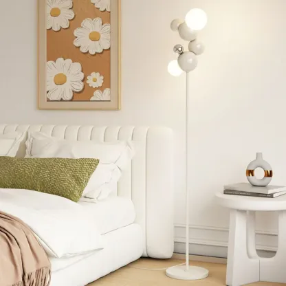 2-Light Unique Modern Spherical Floor Lamp for Bedroom Image - 6
