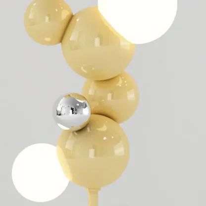 2-Light Unique Modern Spherical Floor Lamp for Bedroom Image - 9