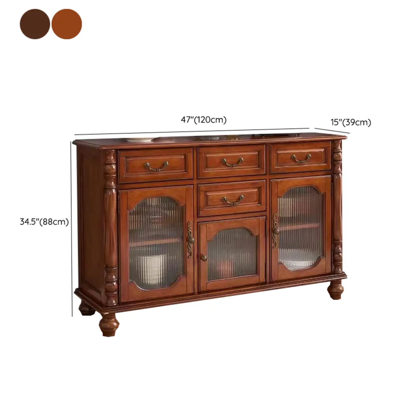 Wine Cabinet Cherry Wood Traditional Bar Glass Holder Image - 13 | homeyfad