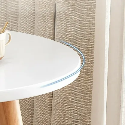 2-Tier Round Wood End Table for Living Room with Storage Image - 12