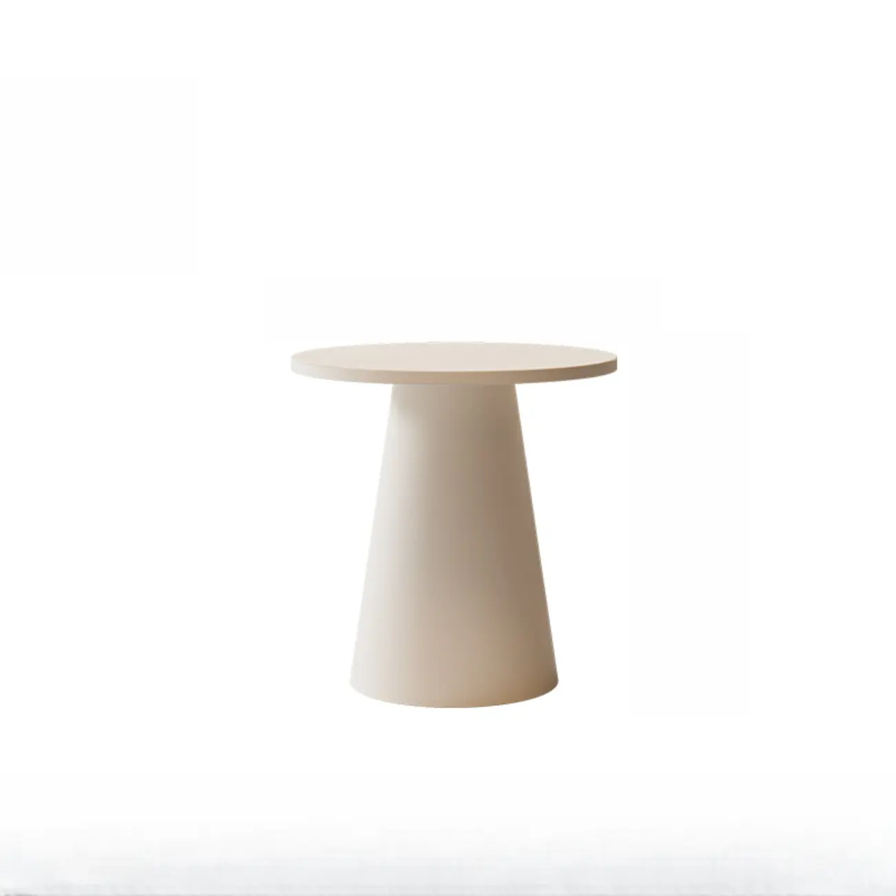 Minimalist Round White Wood End Table for Living Room Image - 2 | homeyfad