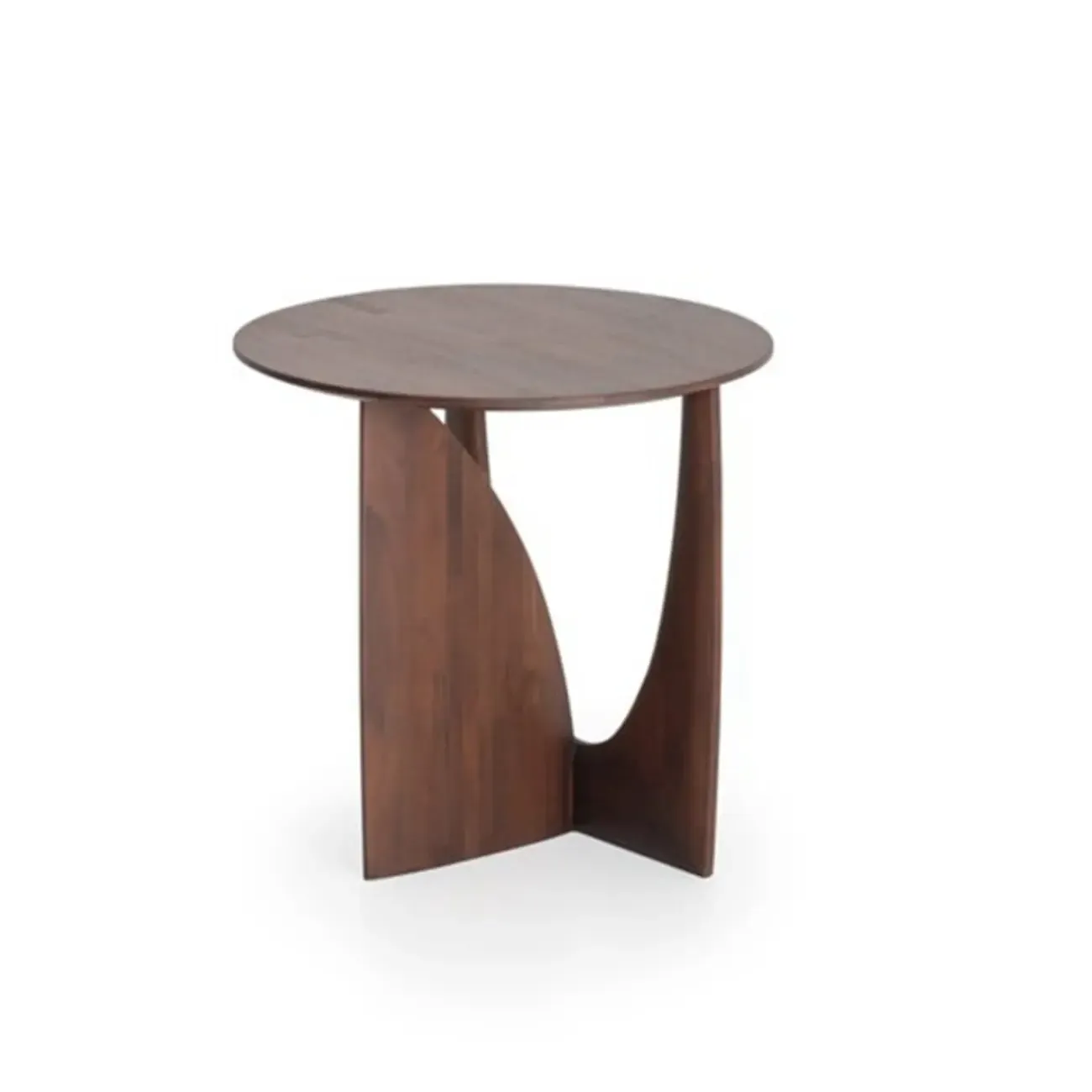 Elegant Round Black Wooden Accent Side Table for Living Room | HomeyFad