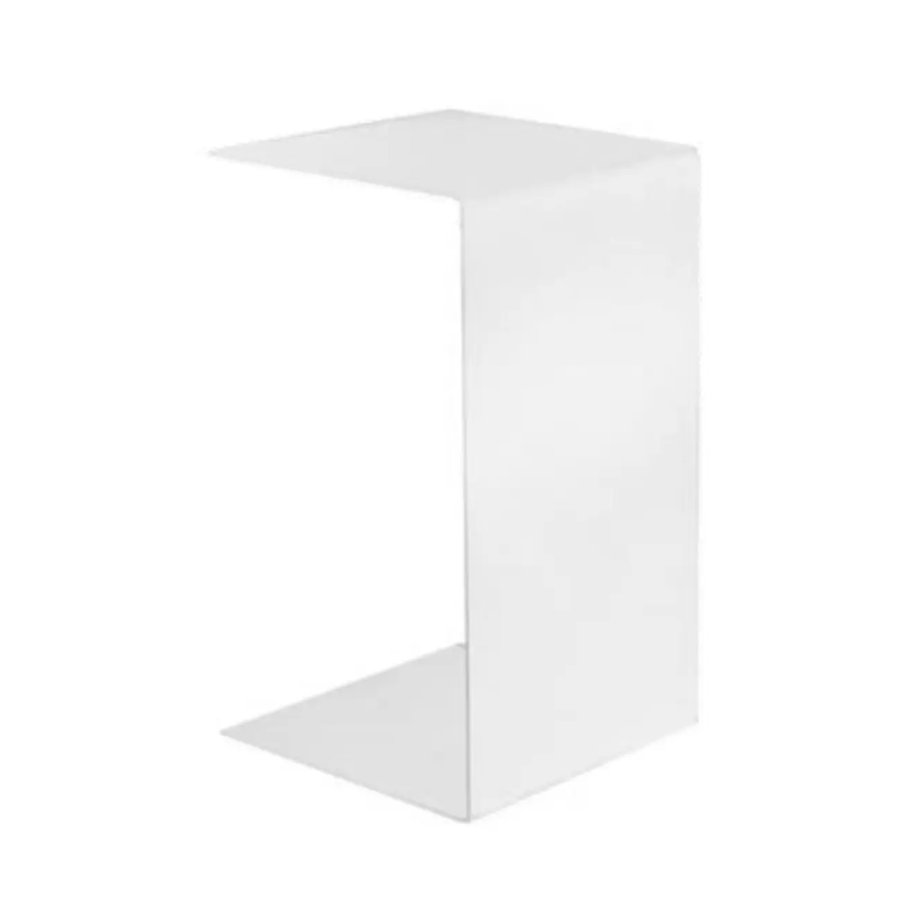  Small C-Shaped Black Metal End Table for Living Room Image - 5 | homeyfad