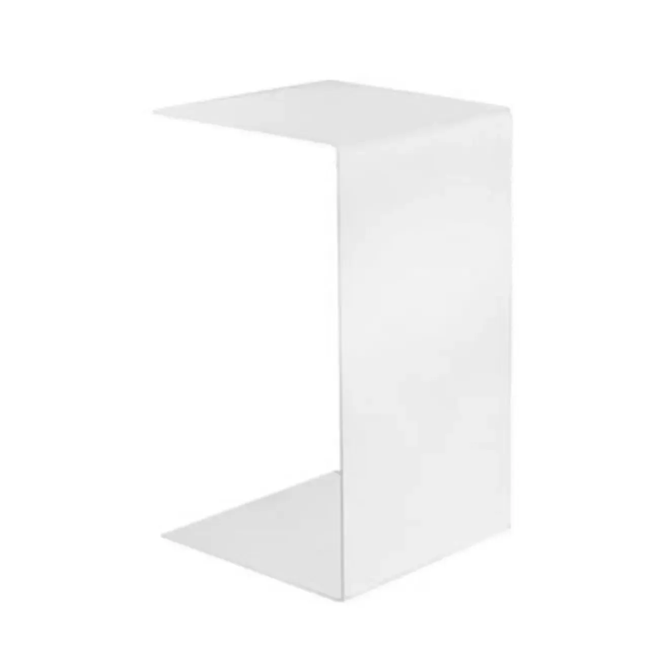  Small C-Shaped Black Metal End Table for Living Room Image - 5