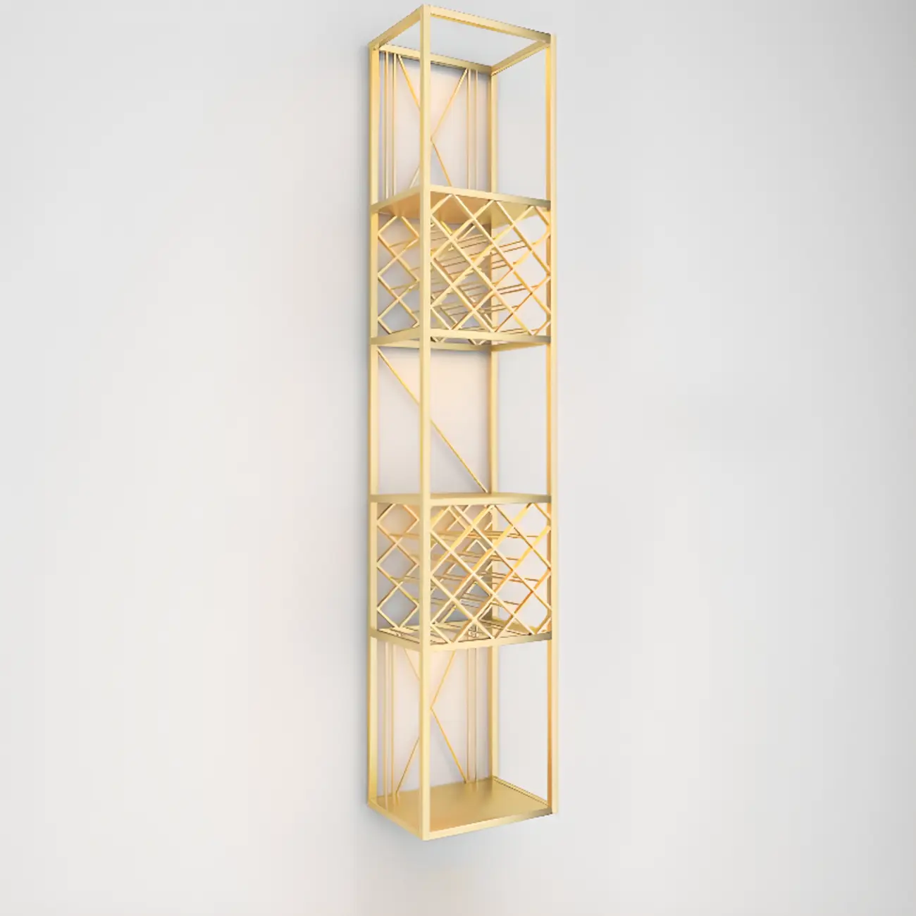 Modern Luxury Metal Wine Rack with Glass Storage Image - 2 | homeyfad