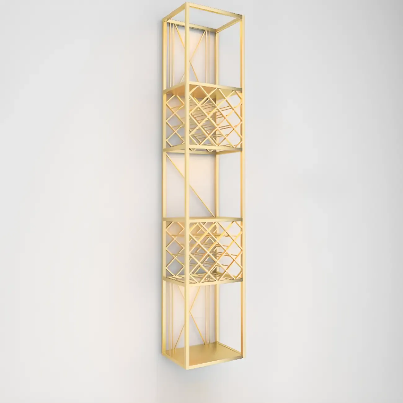 Modern Luxury Metal Wine Rack with Glass Storage Image - 2