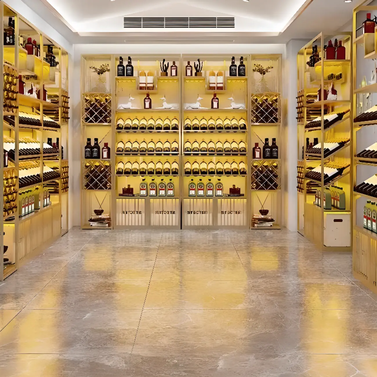 Modern Luxury Metal Wine Rack with Glass Storage Image - 8 | homeyfad
