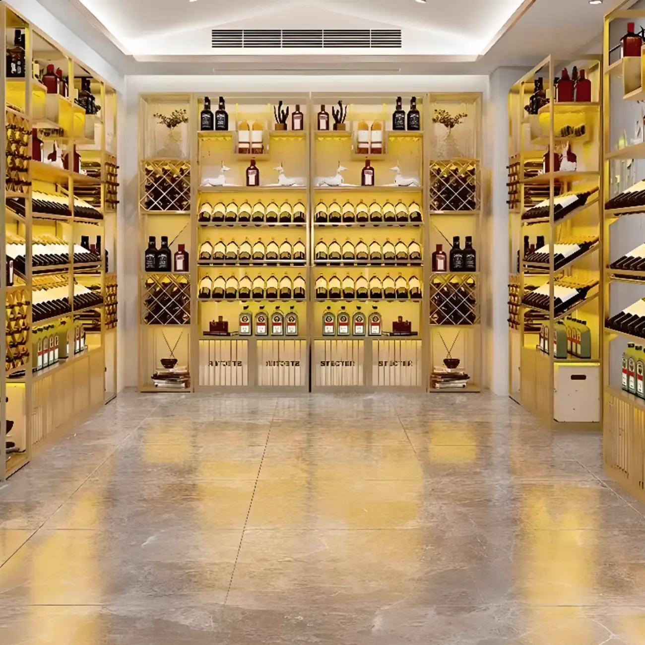 Modern Luxury Metal Wine Rack with Glass Storage Image - 8