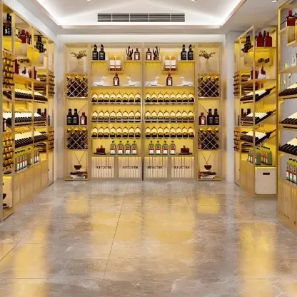 Modern Luxury Metal Wine Rack with Glass Storage Image - 8