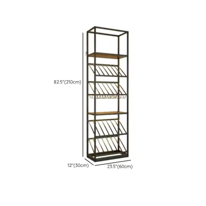 Modern Luxury Metal Wine Rack with Glass Storage #size