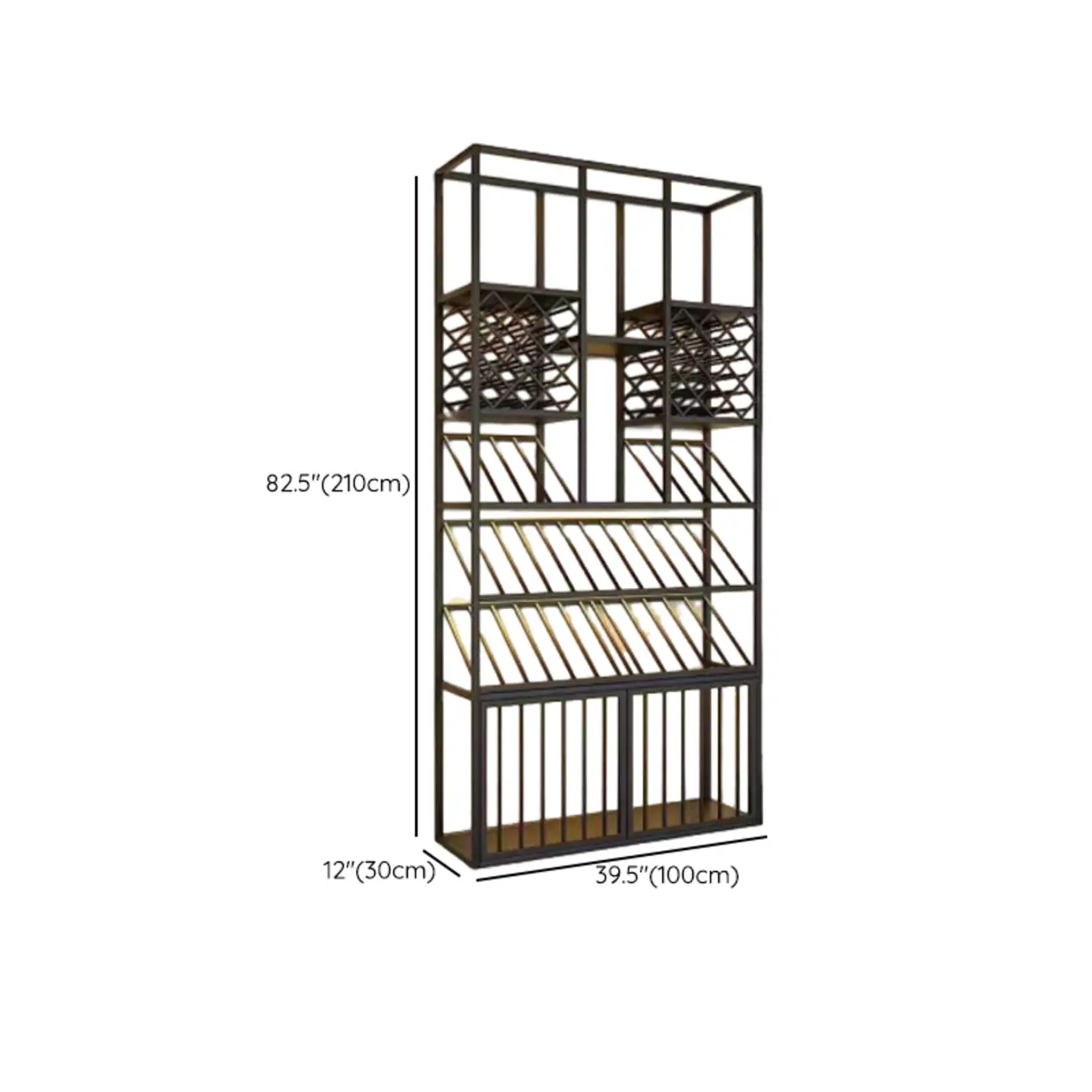 Modern Luxury Metal Wine Rack with Glass Storage Image - 20 | homeyfad
