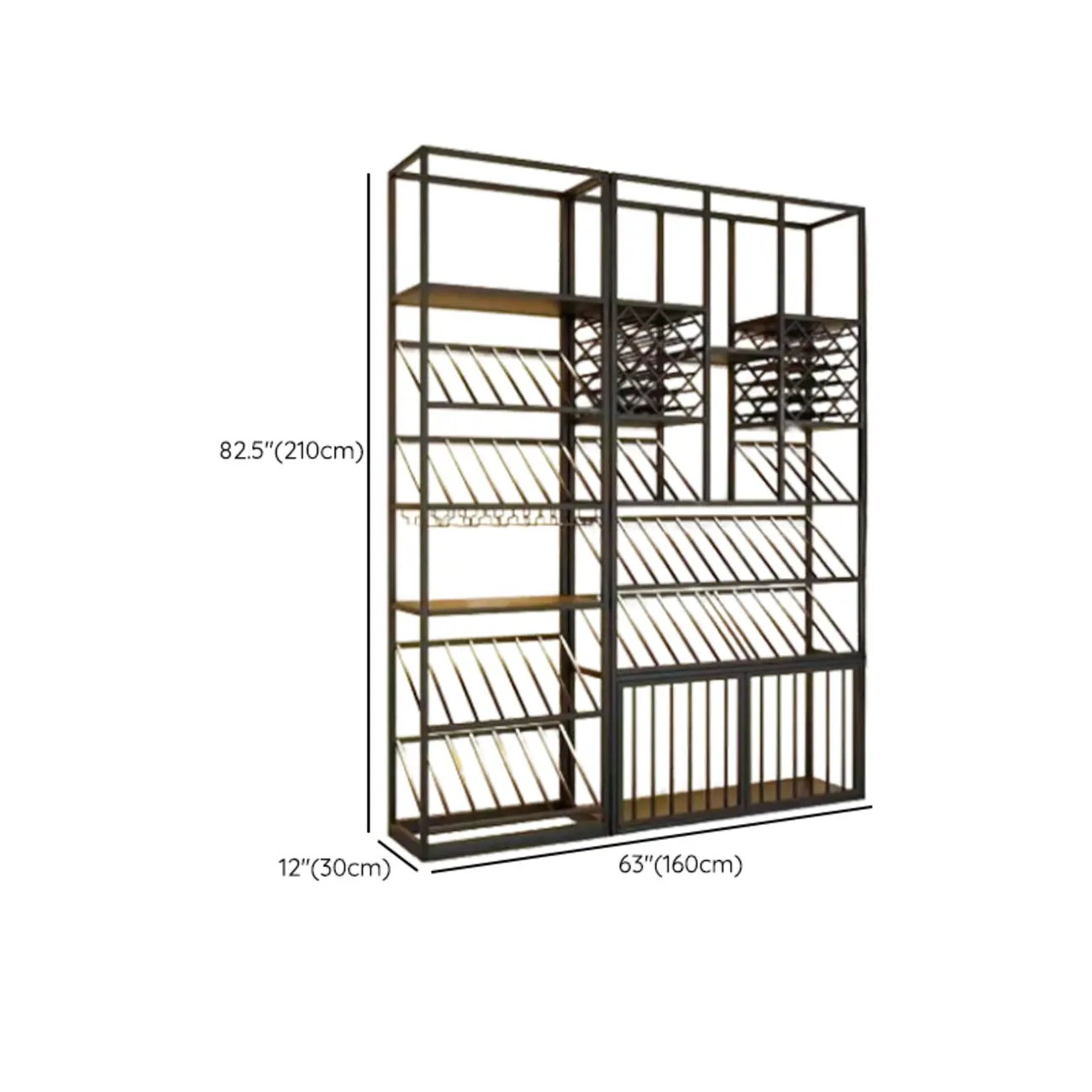 Modern Luxury Metal Wine Rack with Glass Storage Image - 21 | homeyfad