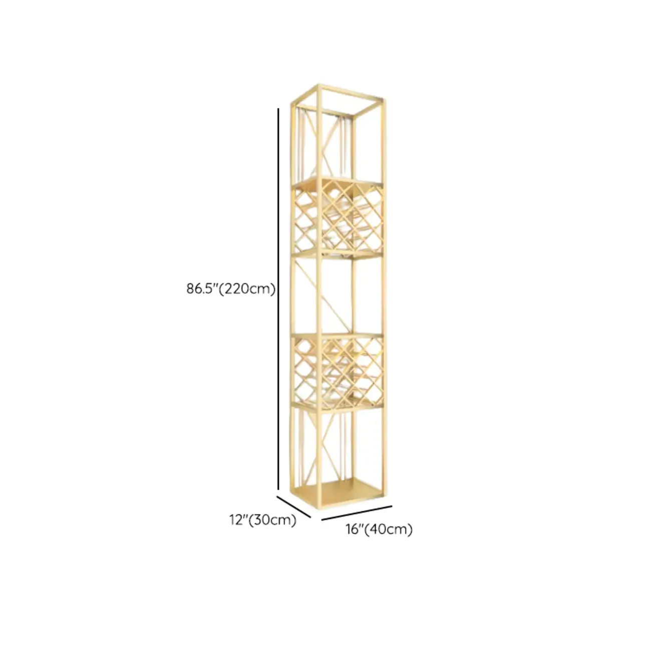 Modern Luxury Metal Wine Rack with Glass Storage Image - 25