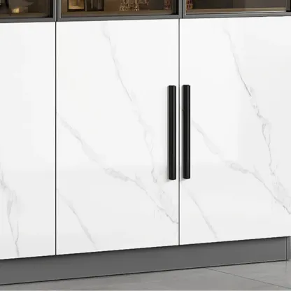 Modern Glass Wall Wine Rack with Holder and Cabinet Storage Image - 9