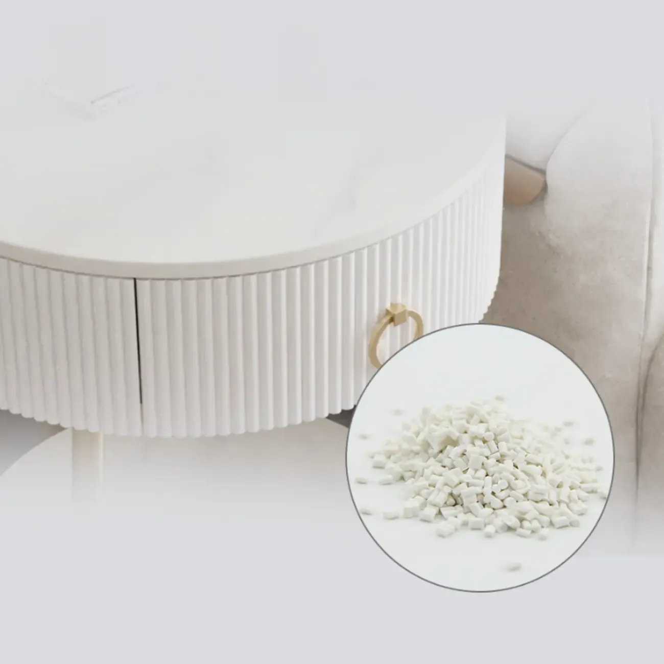 Modern Round Marble End Table with Storage and Metal Legs Image - 6