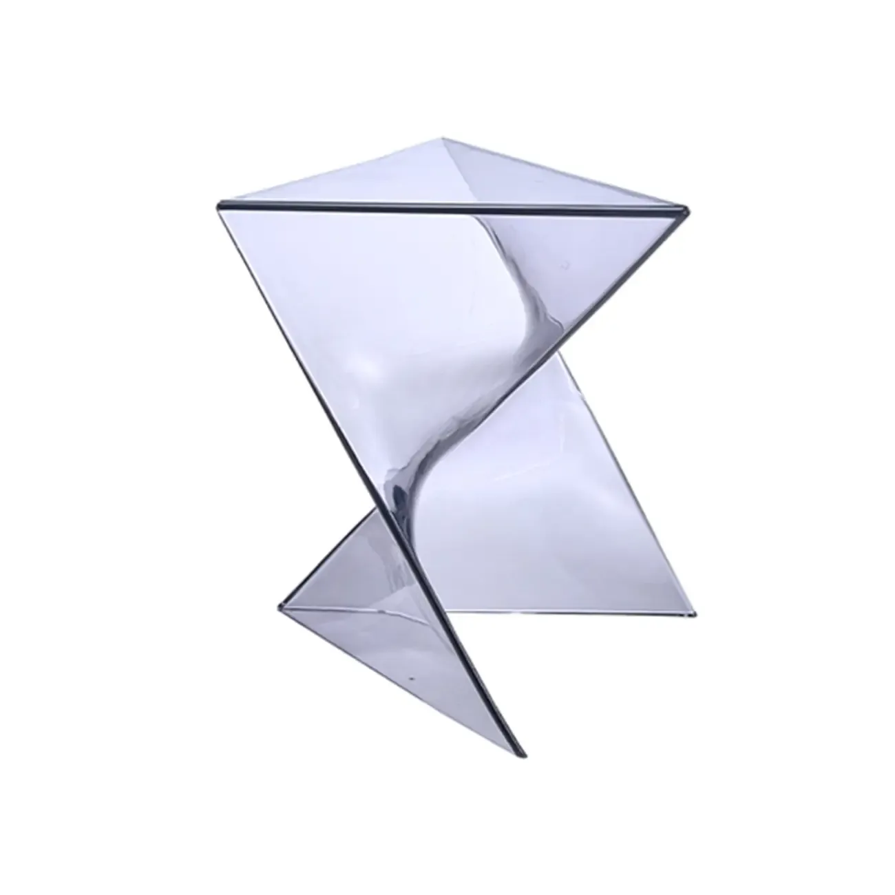 Unique Modern Clear Acrylic End Table for Living Room Image - 2