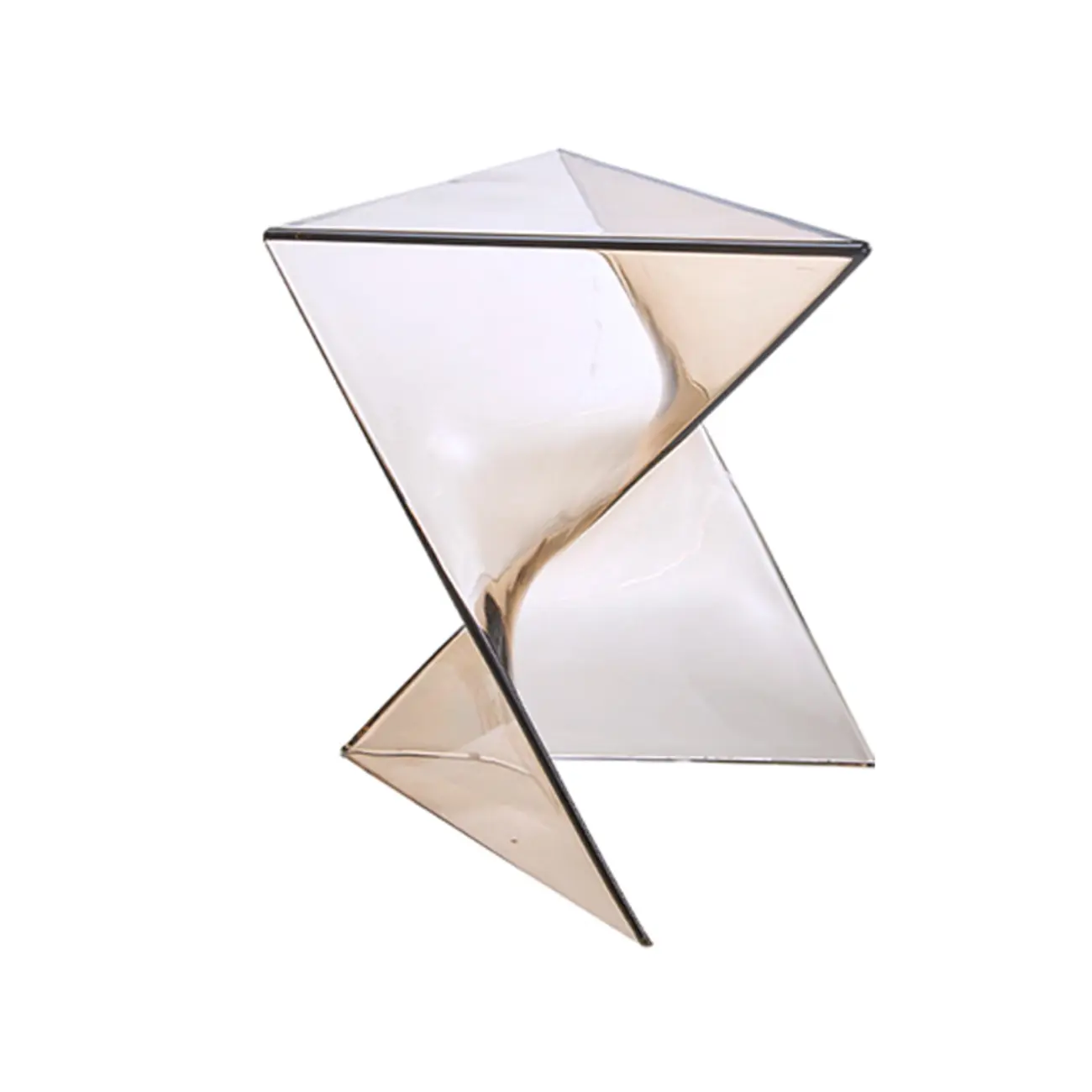 Unique Modern Clear Acrylic End Table for Living Room Image - 7 | homeyfad