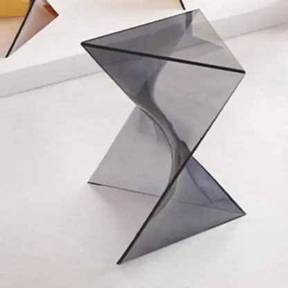 Unique Modern Clear Acrylic End Table for Living Room Image - 8