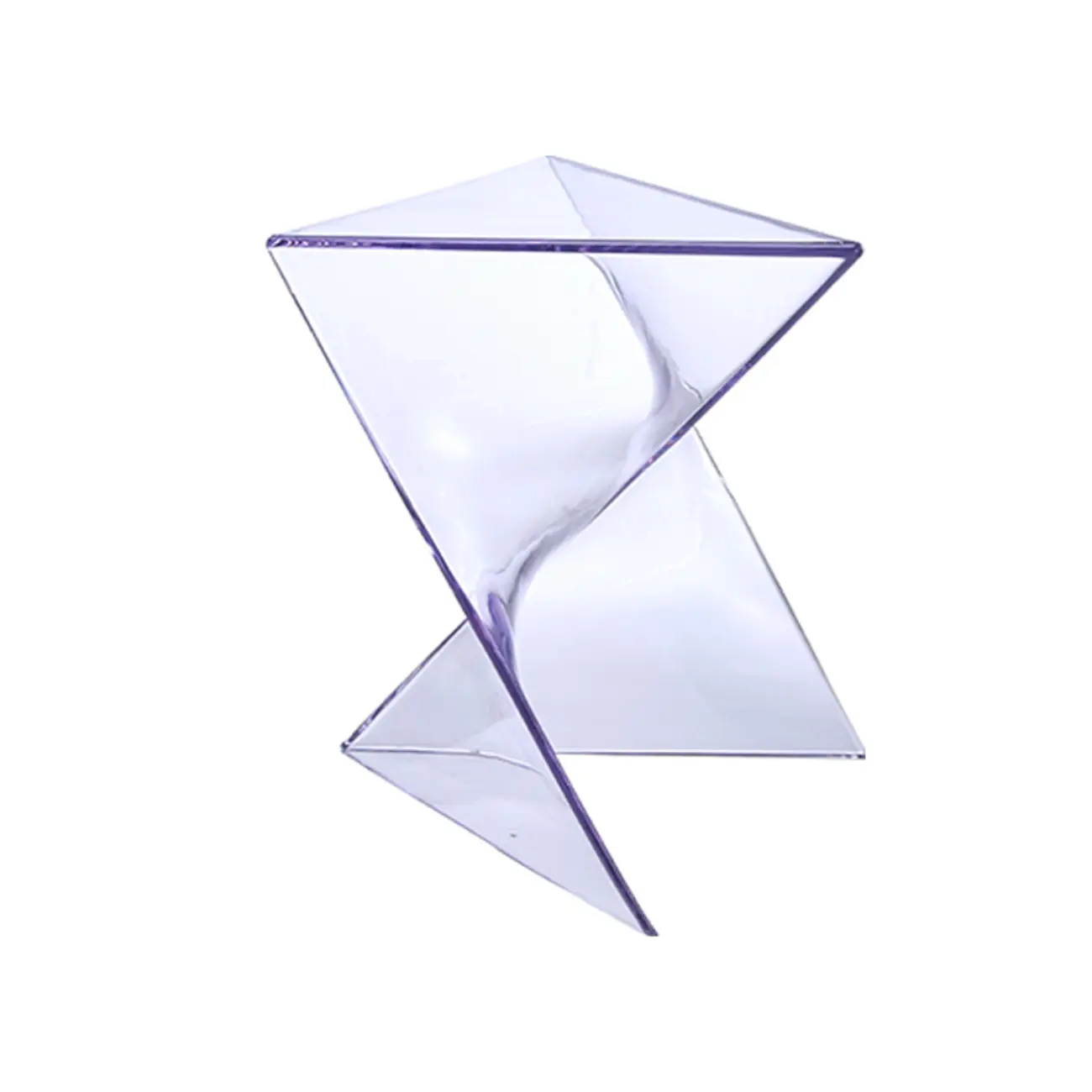 Unique Modern Clear Acrylic End Table for Living Room Image - 9 | homeyfad