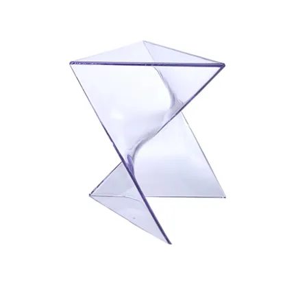 Unique Modern Clear Acrylic End Table for Living Room Image - 9