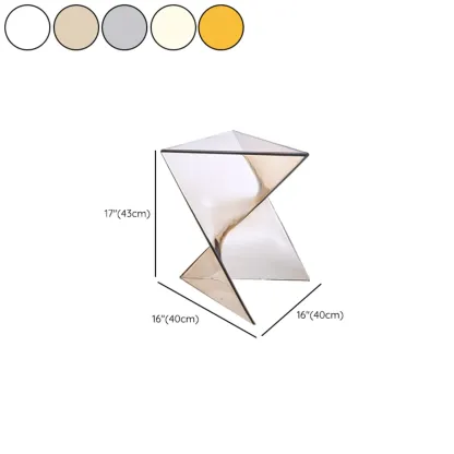 Unique Modern Clear Acrylic End Table for Living Room #size