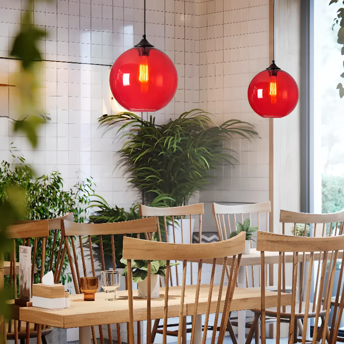 Modern Single Glass Globe Pendant Light for Residential Use Image - 4 | homeyfad