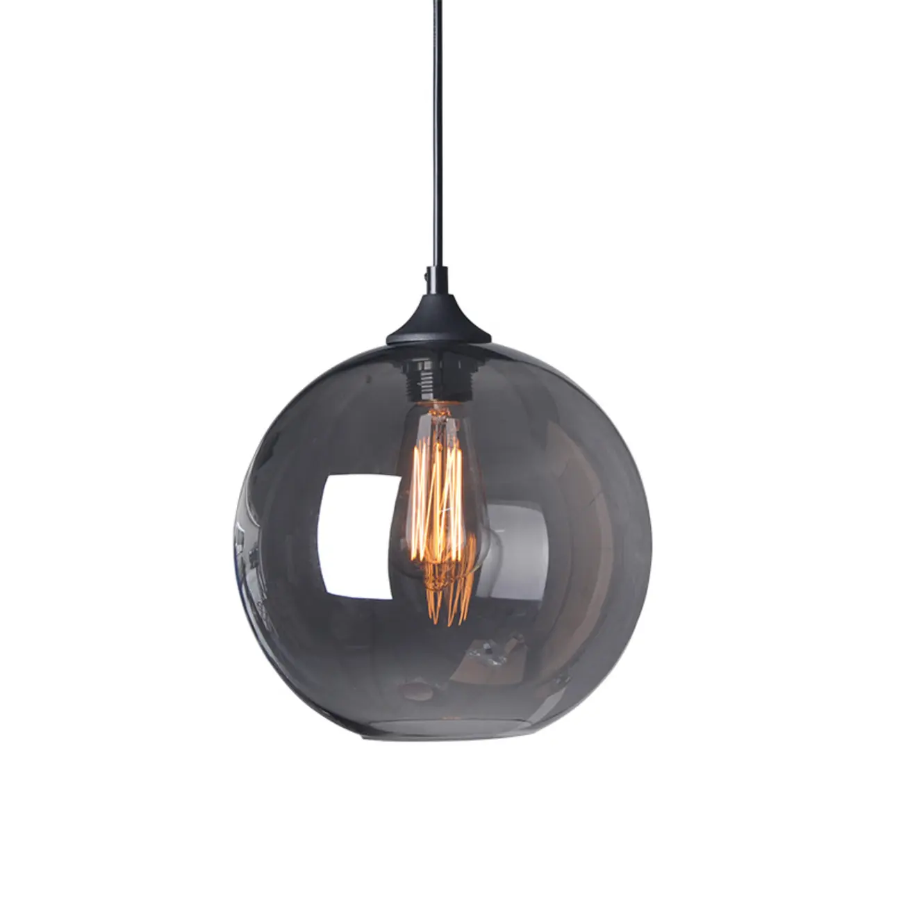 Modern Single Glass Globe Pendant Light for Residential Use Image - 6 | homeyfad