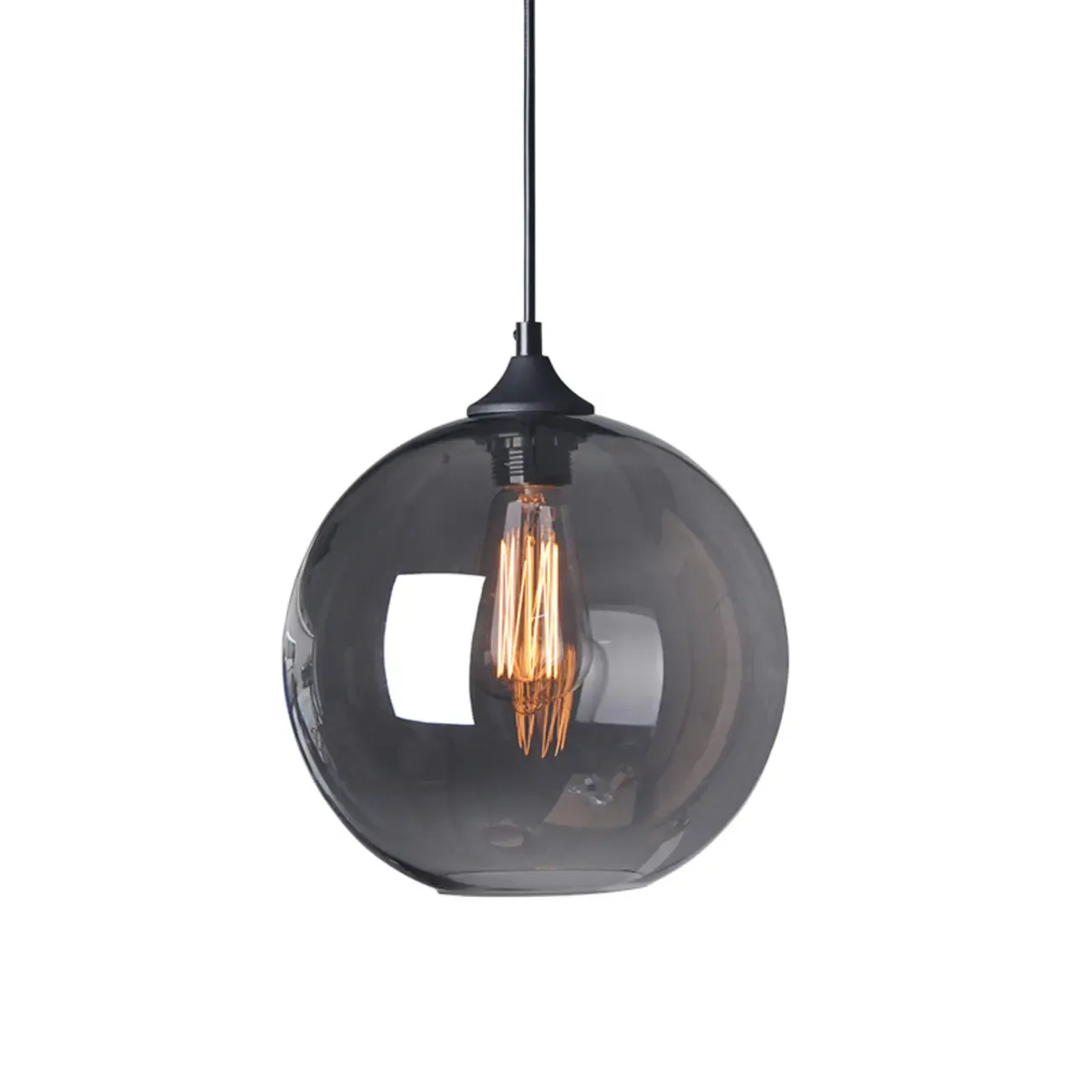 Modern Single Glass Globe Pendant Light for Residential Use Image - 6