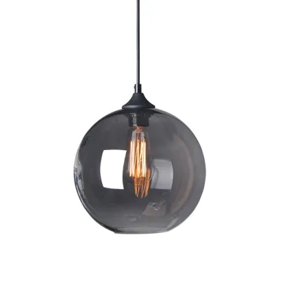 Modern Single Glass Globe Pendant Light for Residential Use Image - 6
