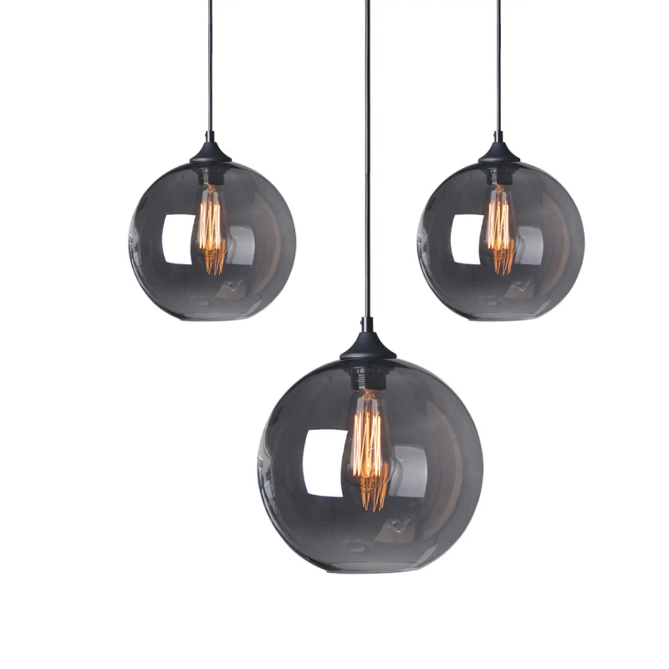 Modern Single Glass Globe Pendant Light for Residential Use Image - 7 | homeyfad
