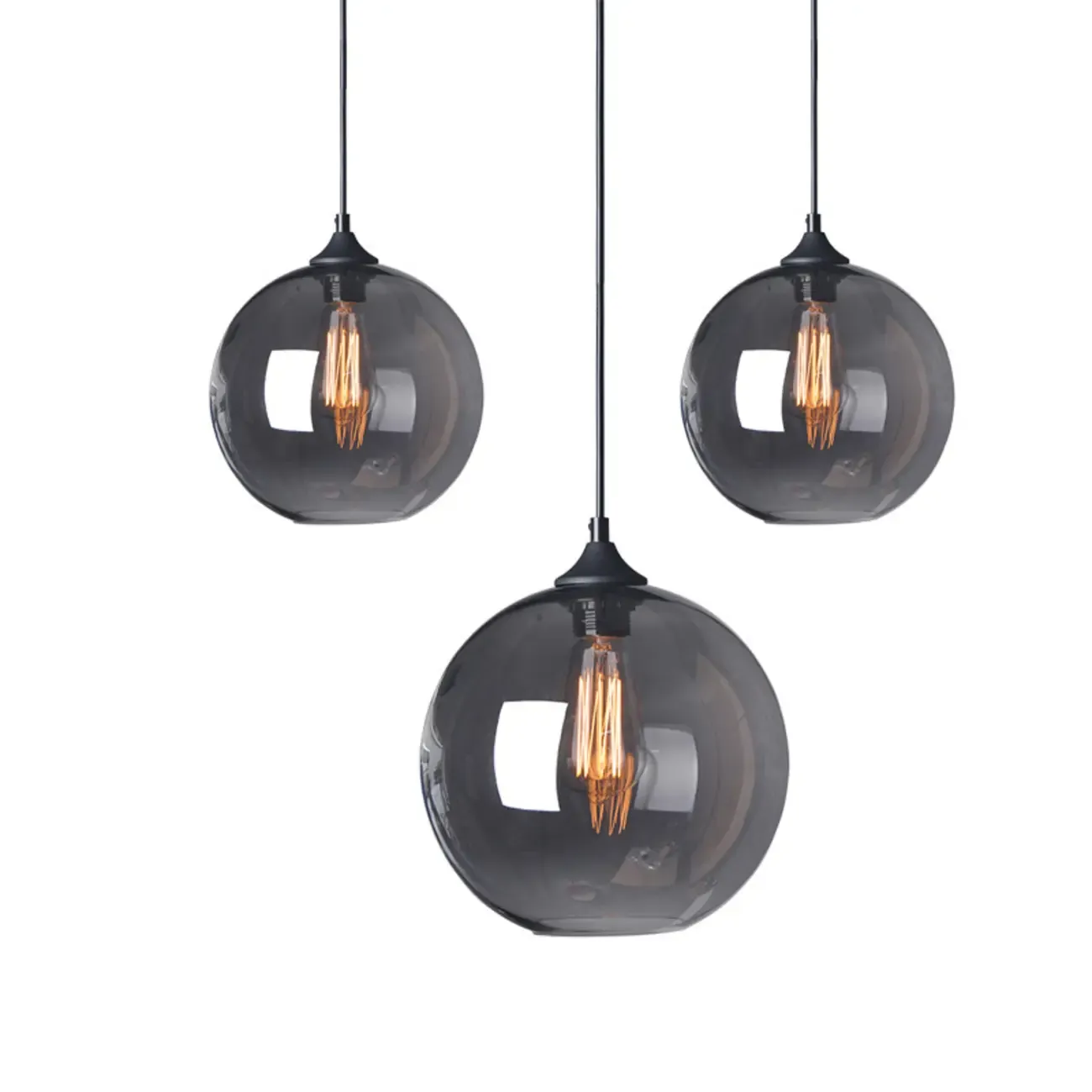 Modern Single Glass Globe Pendant Light for Residential Use Image - 7