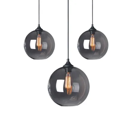 Modern Single Glass Globe Pendant Light for Residential Use Image - 7