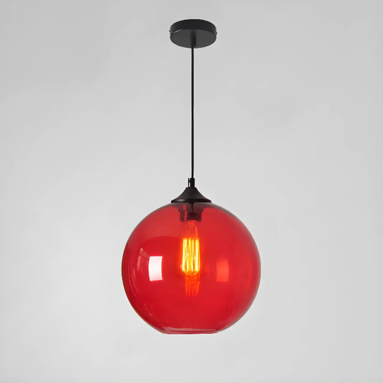Modern Single Glass Globe Pendant Light for Residential Use Image - 10 | homeyfad