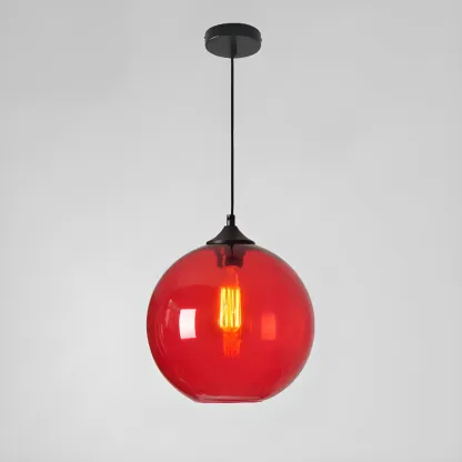 Modern Single Glass Globe Pendant Light for Residential Use Image - 10