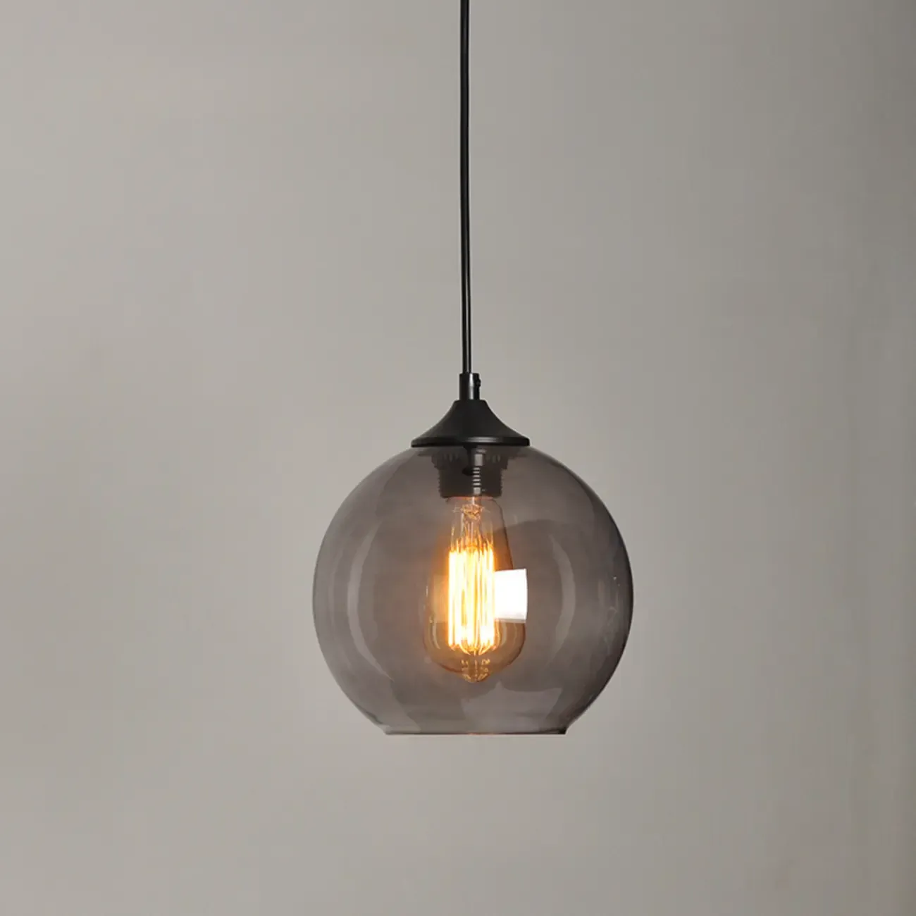 Modern Single Glass Globe Pendant Light for Residential Use Image - 12