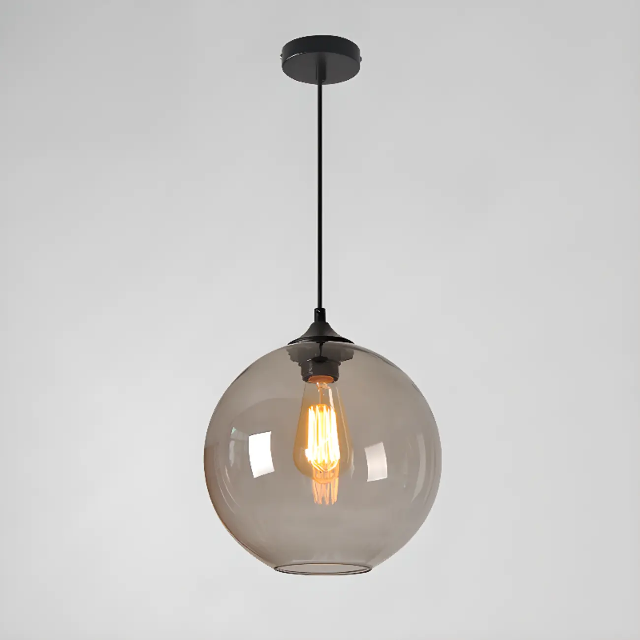 Modern Single Glass Globe Pendant Light for Residential Use Image - 13 | homeyfad