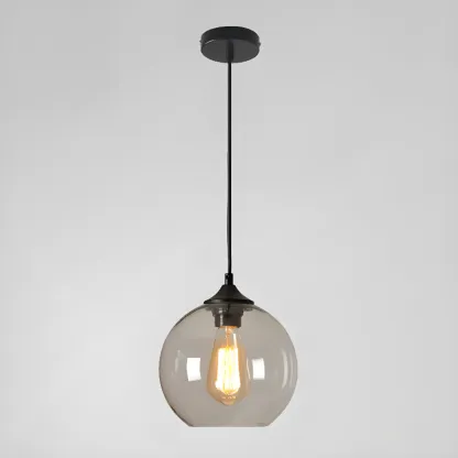 Modern Single Glass Globe Pendant Light for Residential Use Image - 14