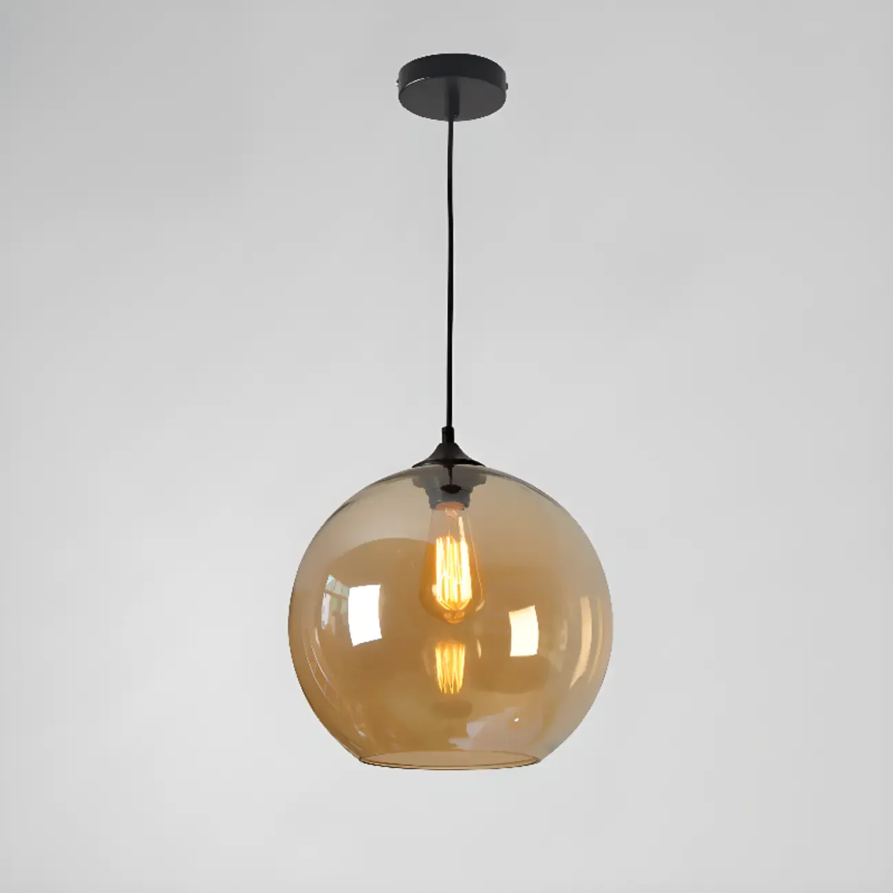 Modern Single Glass Globe Pendant Light for Residential Use Image - 17