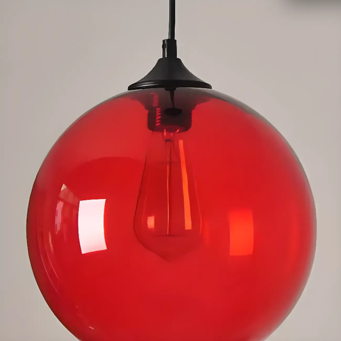 Modern Single Glass Globe Pendant Light for Residential Use Image - 19