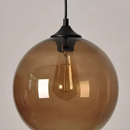 Modern Single Glass Globe Pendant Light for Residential Use Image - 21