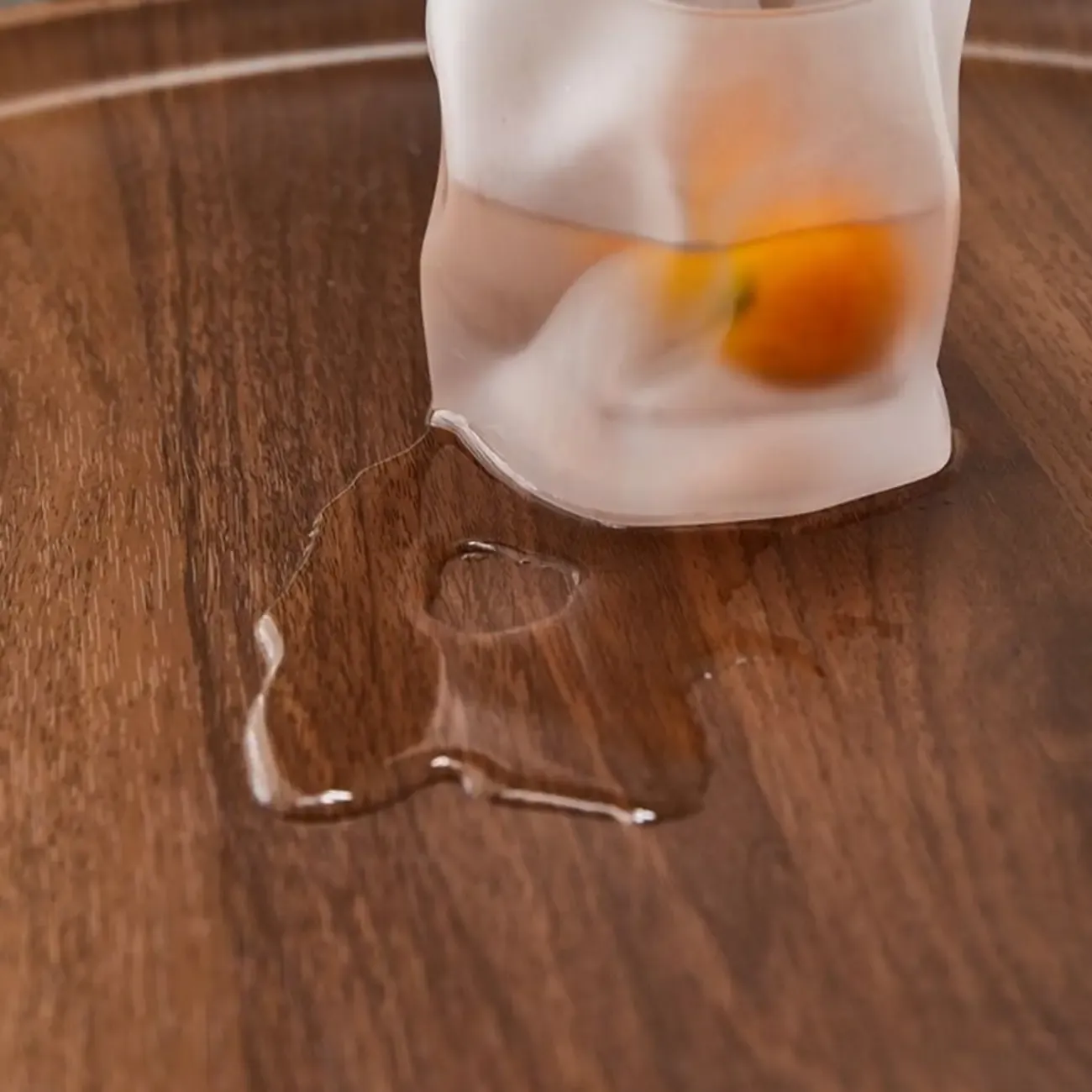 2-Tier C-Shaped Brown Wooden End Table with Storage Image - 6