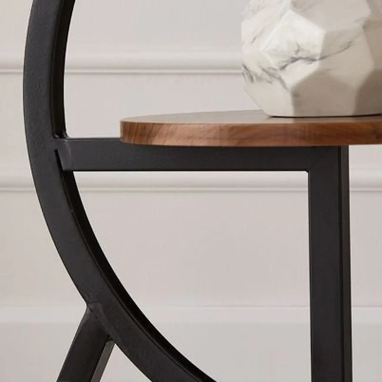 2-Tier C-Shaped Brown Wooden End Table with Storage Image - 8 | homeyfad