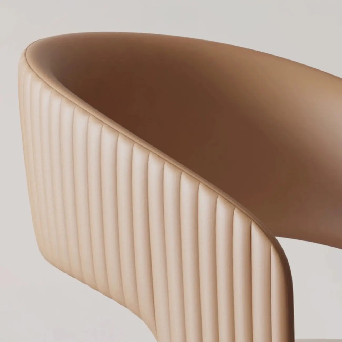 Modern Faux Leather Upholstered Sloped Arm Dining Chair Image - 10 | homeyfad