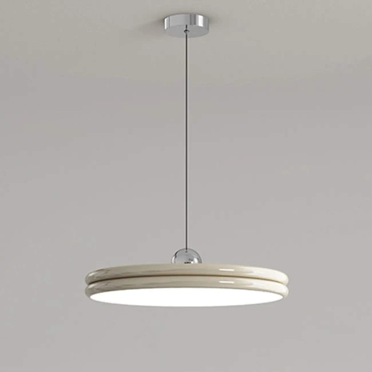 Metal Geometric Macaron LED Pendant Light in Round Shade Image - 5 | homeyfad
