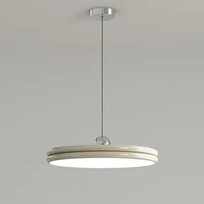 Metal Geometric Macaron LED Pendant Light in Round Shade Image - 5