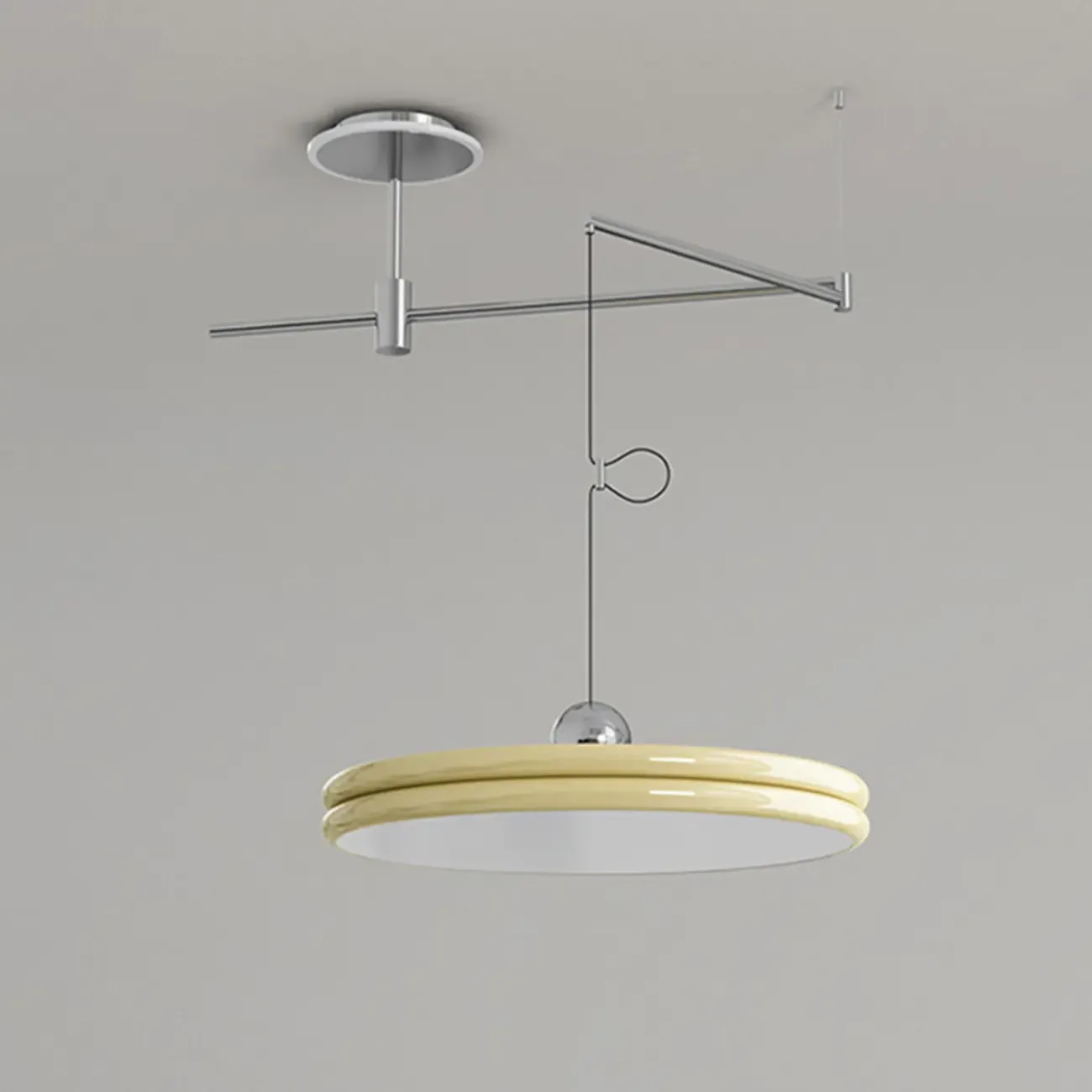 Metal Geometric Macaron LED Pendant Light in Round Shade Image - 13