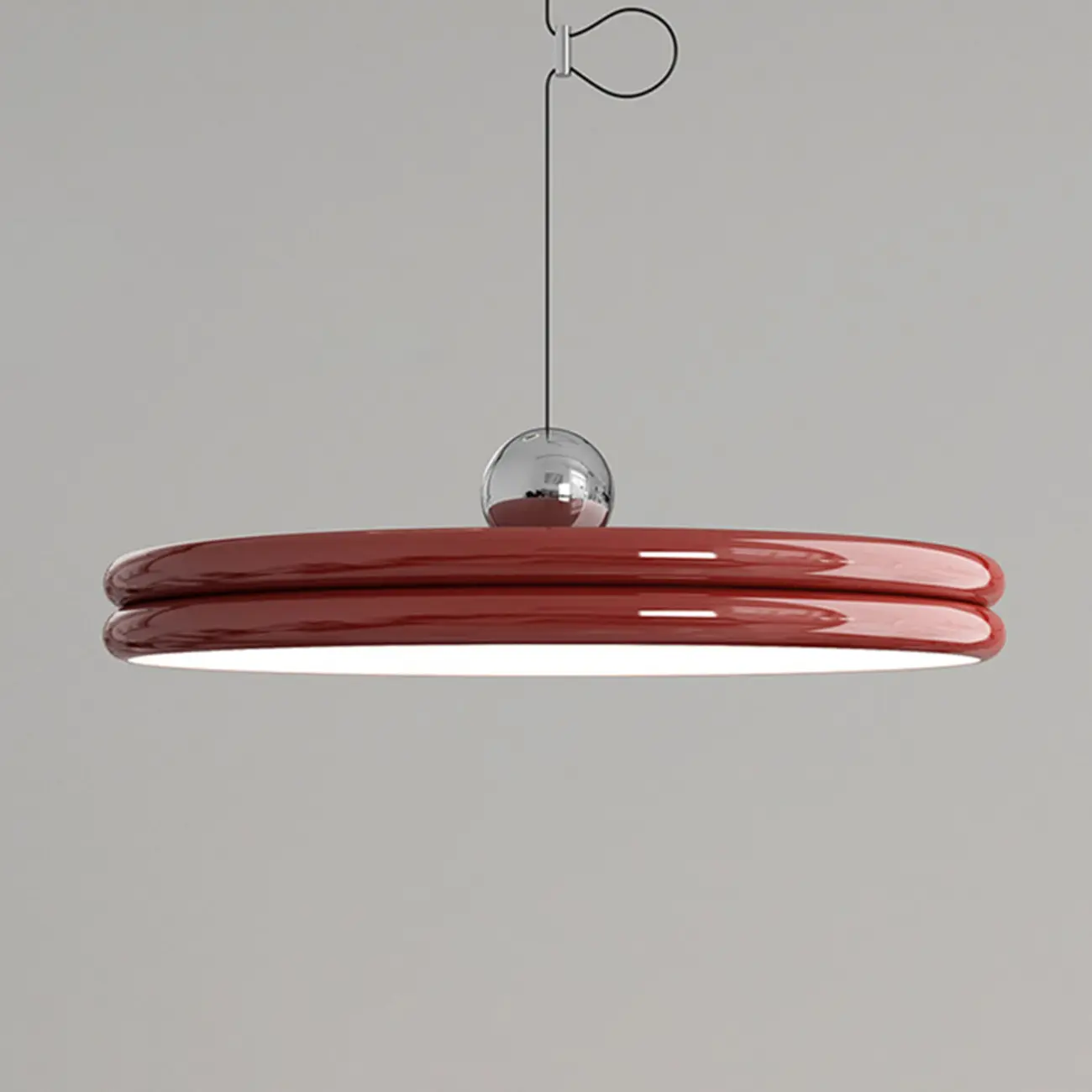 Metal Geometric Macaron LED Pendant Light in Round Shade Image - 16 | homeyfad