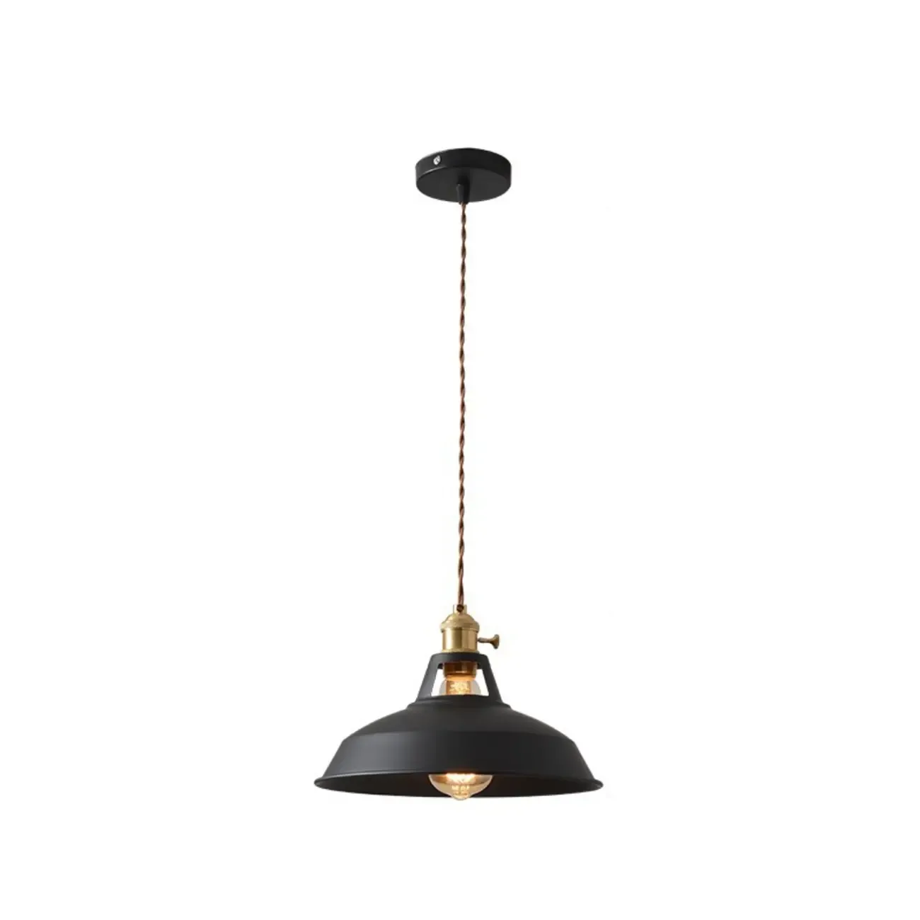 Macaron Iron Dome Pendant Lamp with Hardwired Image - 8