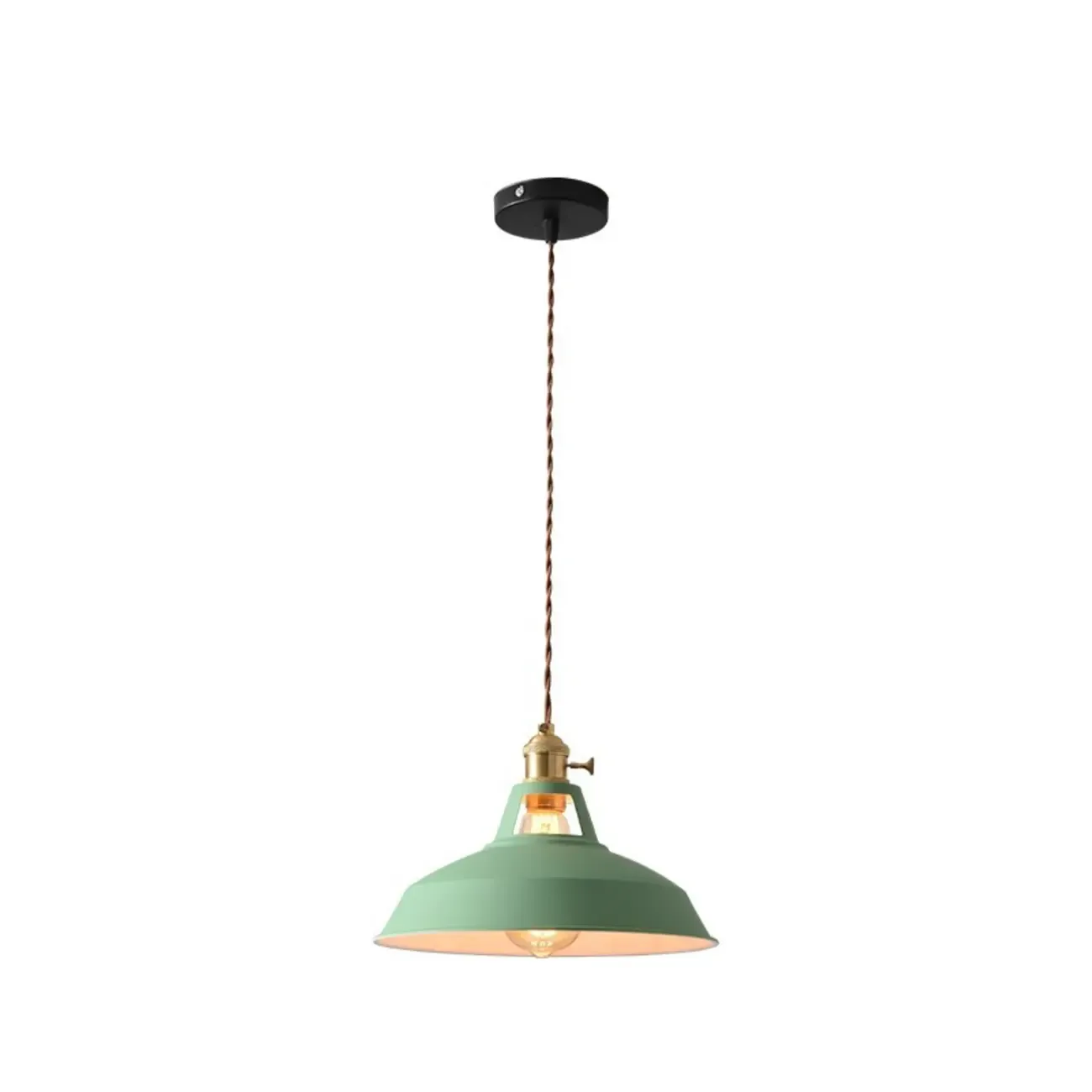 Macaron Iron Dome Pendant Lamp with Hardwired Image - 12